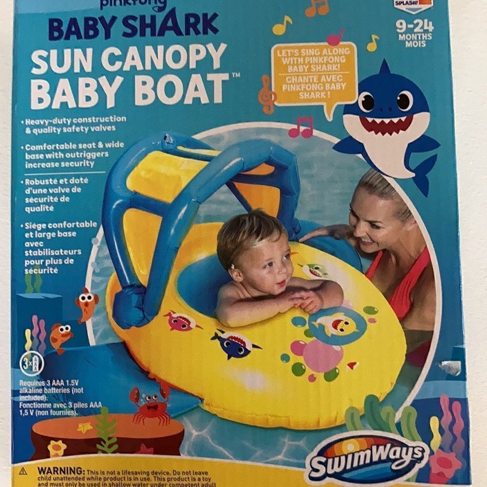 Baby Shark Sun Canopy Baby Boat